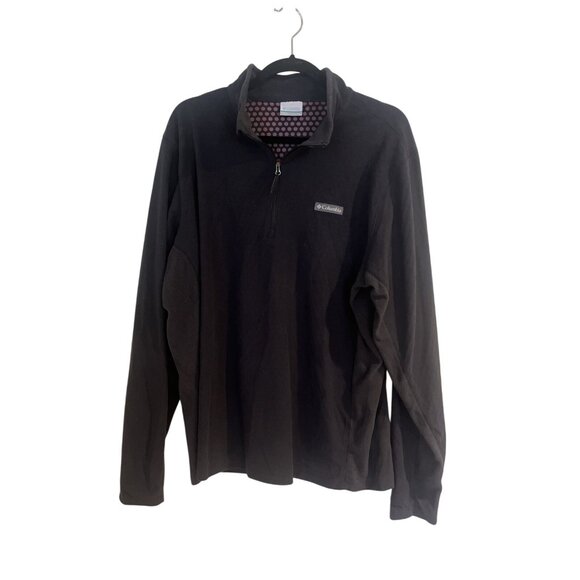Columbia Men’s Black Fleece Falls 1/4 Zip Pullover Jacket Size Large - Picture 1 of 9
